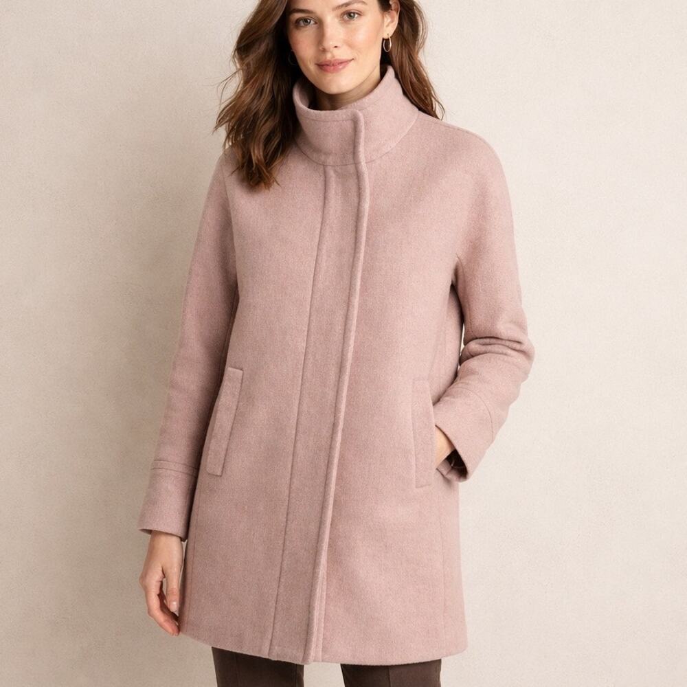 J Crew Cocoon Coat in Italian Stadium Cloth Nello Gori Wool Blend